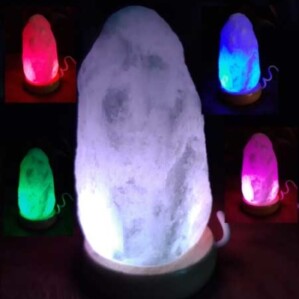 Zoutlampje ruw USB good mood met sfeervolle kleurtjes voor een positieve sfeer in een ruimte