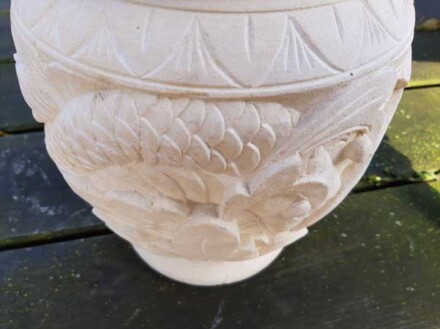 Pot met een draak uit natuursteen, met veel liefde met de hand vervaardigd / LAATSTE - Afbeelding 11