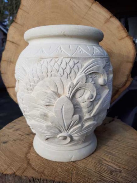 Pot met een draak uit natuursteen, met veel liefde met de hand vervaardigd / LAATSTE - Afbeelding 9