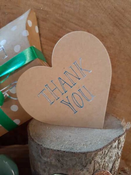 Doosje ' thank you ' met 5 grote geluksstenen, hartje en geluksmunten in mooi doosje - Afbeelding 8