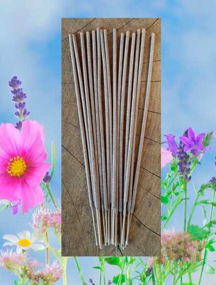 Wierook van verschillende bloemen, een melange met neroli olie als wierook, 100 % puur natuurlijk zónder houtskool met kalmerende werking