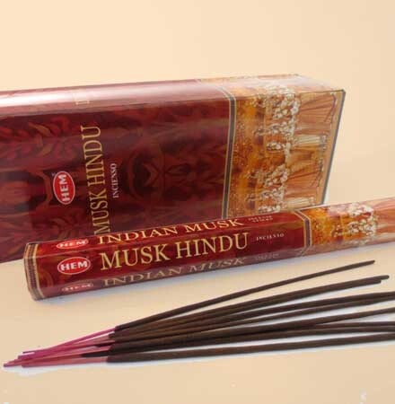 Wierook musk hindu 5 kokers + 1 koker wierook gratis, kruidig wat zoet