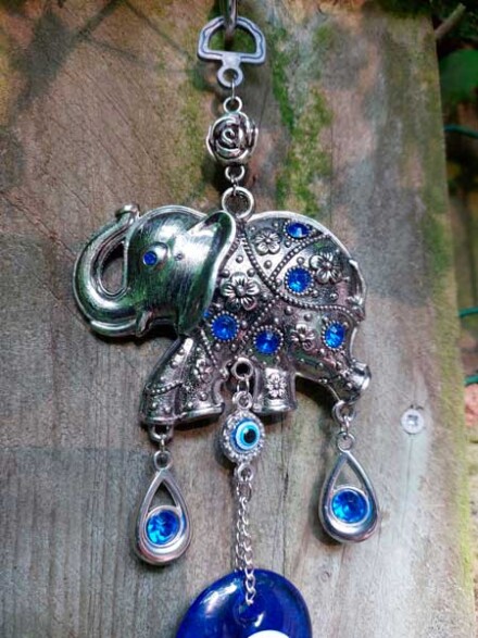 Alziende oog olifant XL luxe, deze bescherm hanger brengt je veel geluk + klaver 4 zakje - Afbeelding 3