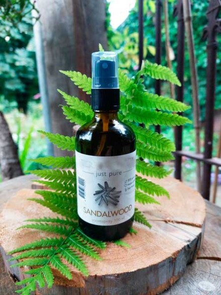 Sandalwood auraspray / roomspray, 100 % puur natuurlijk, reinigt de ruimte, spray om je auraveld of in een ruimte