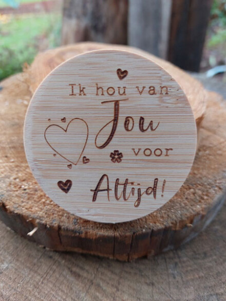Gouden driehoek ontspanning kaars met 3 edelstenen uit puur natuurlijke ingrediënten + bamboe deksel - Afbeelding 4