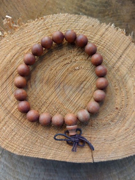 Armband uit sandalhout / sandalwood vergroot jouw innerlijke kracht en zelfvertrouwen + organza zakje - Afbeelding 4