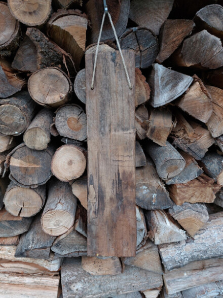 Thaise Boeddha beschildering op een originele Thaise dakpan uit hout, een unieke wanddecoratie / LAATSTE - Afbeelding 4