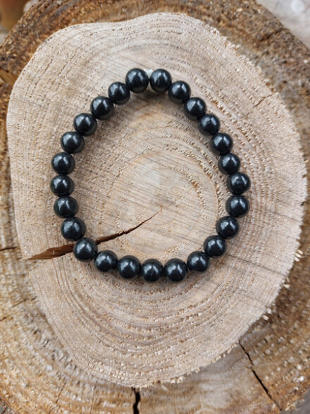 Shungiet armband ondersteunt bij burn out en stress, helpt ook tegen stralingen en 5G + organza zakje - Afbeelding 4