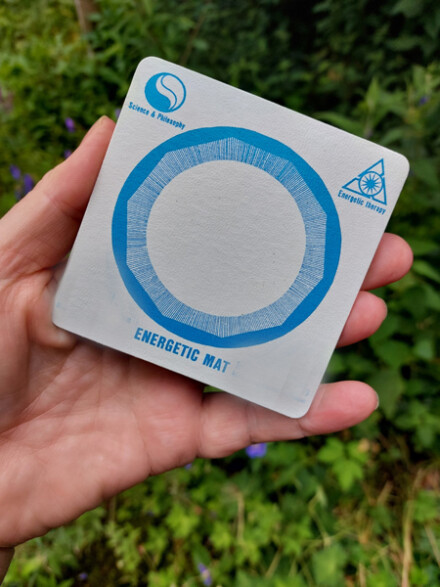 Energie plaatje / zuivering plaatje om water, drank of edelstenen mee te kunnen neutraliseren - Afbeelding 2