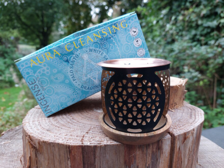 Aura cleansing set met 3 soorten blokjes + verdamper, ze zuiveren een ruimte en ze werken kalmerend, 100 % puur + zuiveringstekst - Afbeelding 6