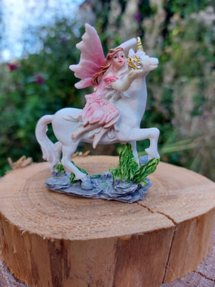 Eenhoorn met een Fee om je kind te beschermen, voor liefde, inspiratie, lichtheid en vol levensenergie + tasje - Afbeelding 6