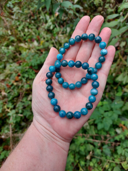 Armband uit Apatiet XXL, ze bevordert je spirituele groei, ondersteunt bij teveel prikkels ( HSP ) - Afbeelding 2