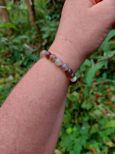 Armband uit Botswana Agaat, bij artrose, artritis, ideaal voor mensen met ADHD, bevorderd je Spirituele groei + zakje - Afbeelding 6