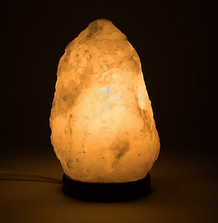 Zoutlamp L kleurt amber, helpt ook goed bij bange hoogsensitieve kinderen die slecht slapen + GRATIS snoer + ledlampje