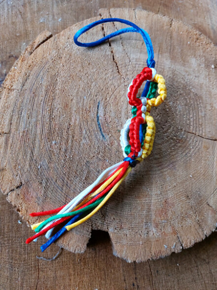 Tibetaanse dorje hanger XXL als sleutelhanger of tashanger, hij beschermt je en brengt je geluk + GRATIS klaver 4 tasje - Afbeelding 2