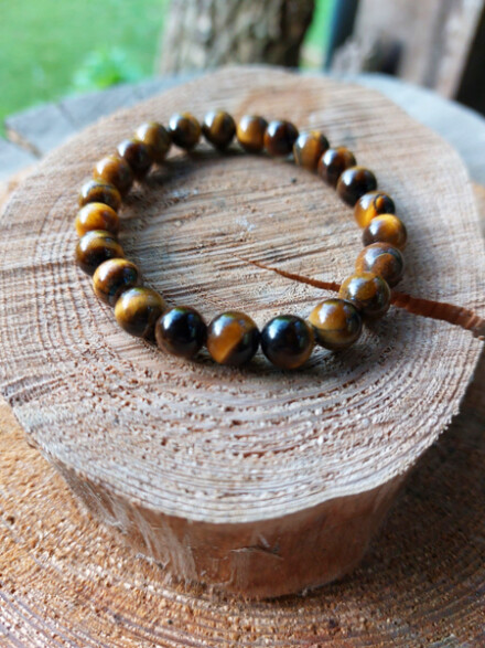 Armband uit tijgeroog xl, vergroot je zelfvertrouwen en jouw innerlijke kracht + organza zakje