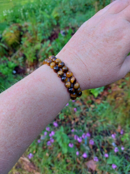 Armband uit tijgeroog xl, vergroot je zelfvertrouwen en jouw innerlijke kracht + organza zakje - Afbeelding 3
