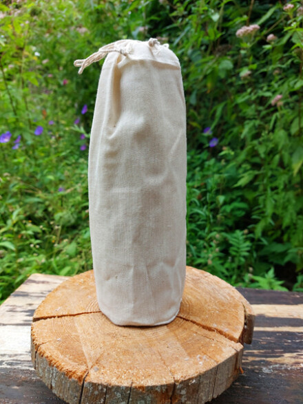 Waterfles uit 99,9 % koper met the Flower of Life voor energetisch hoog trillend en gezond kraanwater + katoenen tas - Afbeelding 5