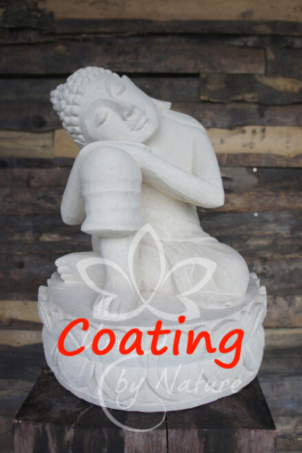 Coating, doorzichtige beschermcoating voor een Boeddha urn, Stupa of buitenbeeld
